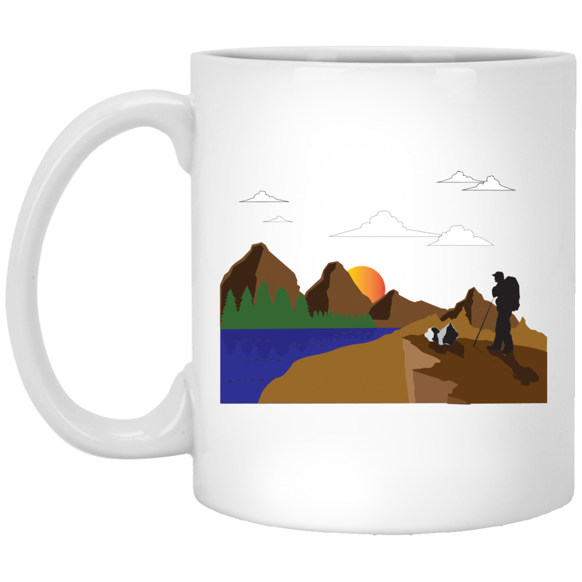 XP8434 11 oz. White Mug Hiking