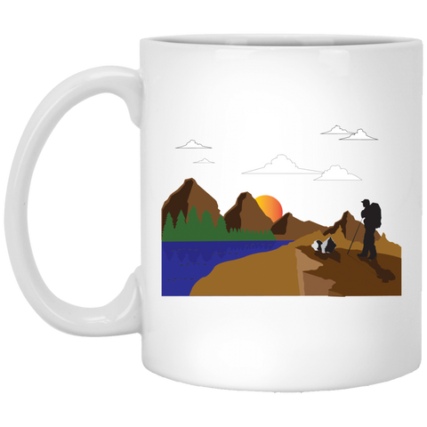 XP8434 11 oz. White Mug Hiking