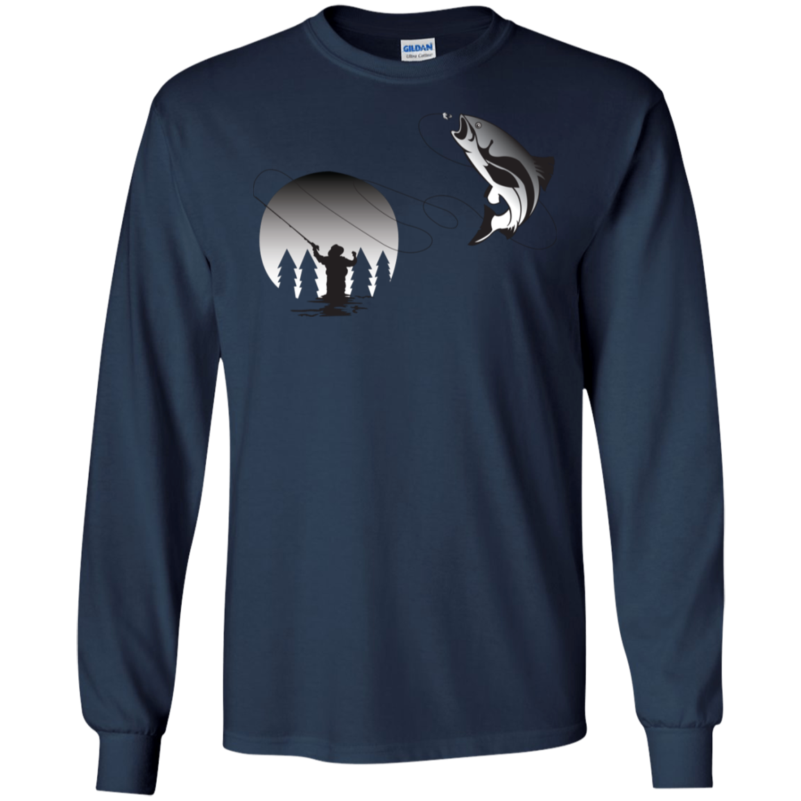 G240 Gildan LS Ultra Cotton T-Shirt F1