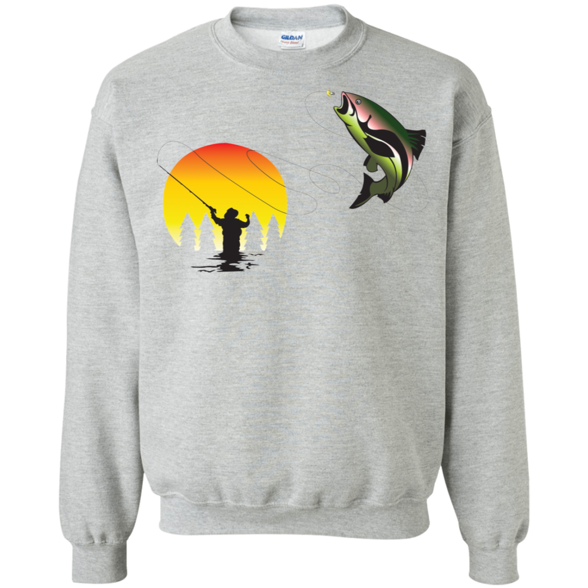 G180 Gildan Crewneck Pullover Sweatshirt  8 oz. F1