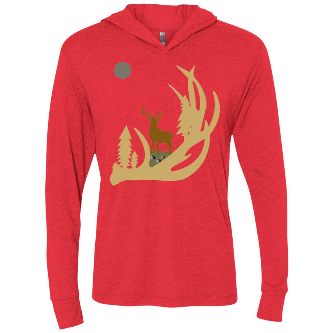 NL6021 Next Level Unisex Triblend LS Hooded T-Shirt