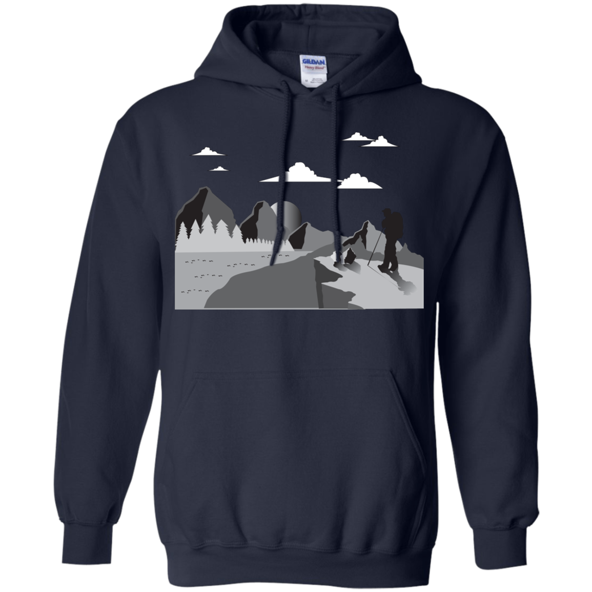 G185 Gildan Pullover Hoodie 8 oz. Hiking