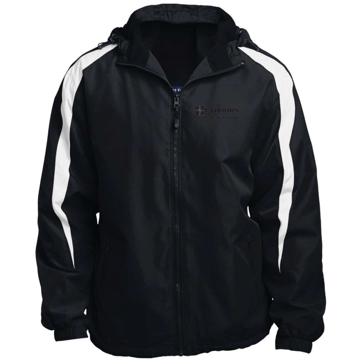 JST81 Sport-Tek Fleece Lined Colorblocked Hooded Jacket L1