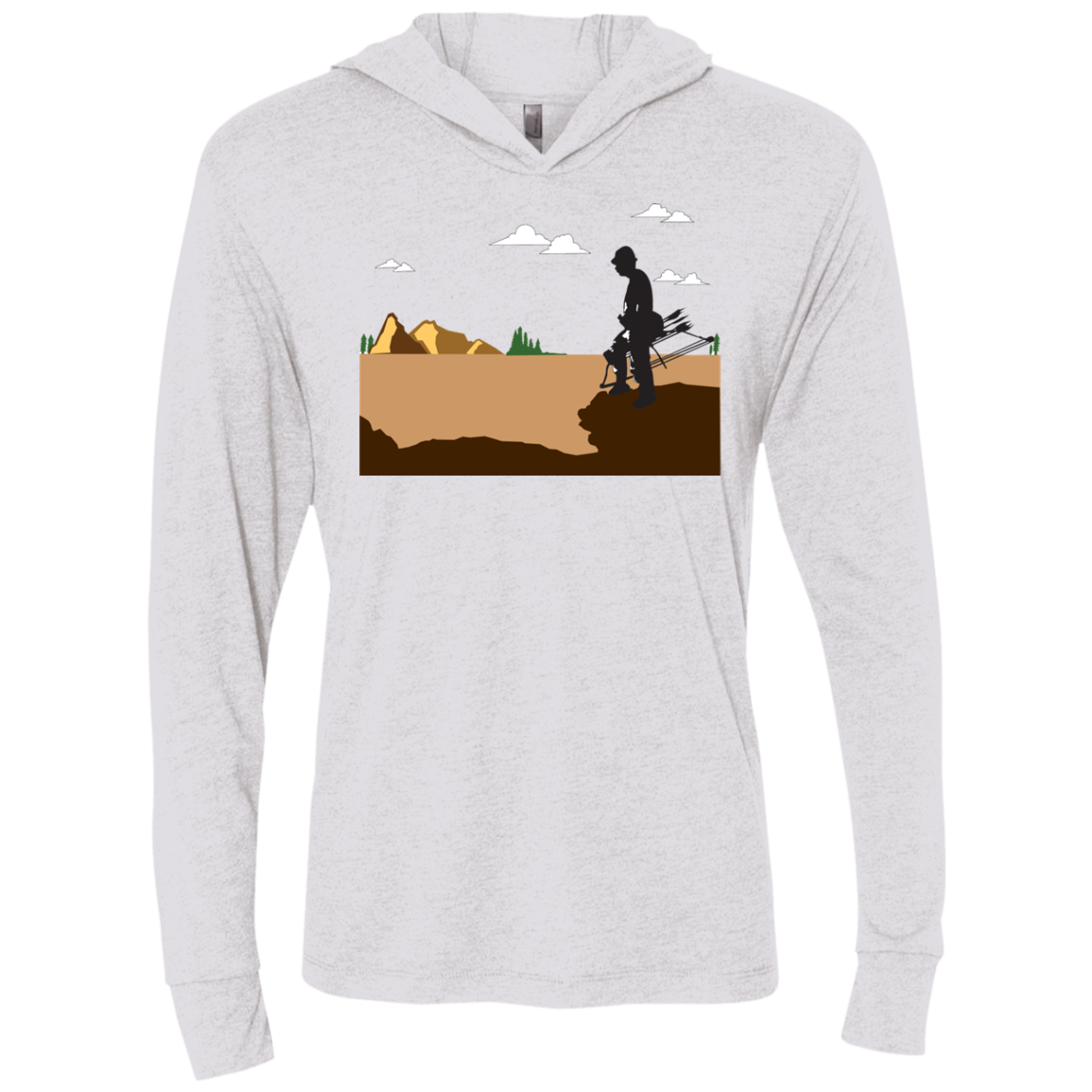 NL6021 Next Level Unisex Triblend LS Hooded T-Shirt