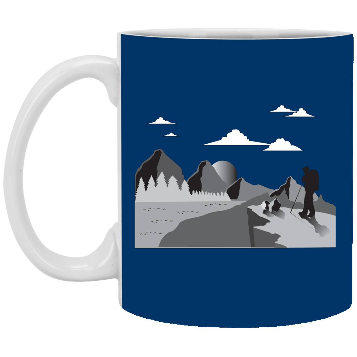 XP8434 11 oz. White Mug Hiking