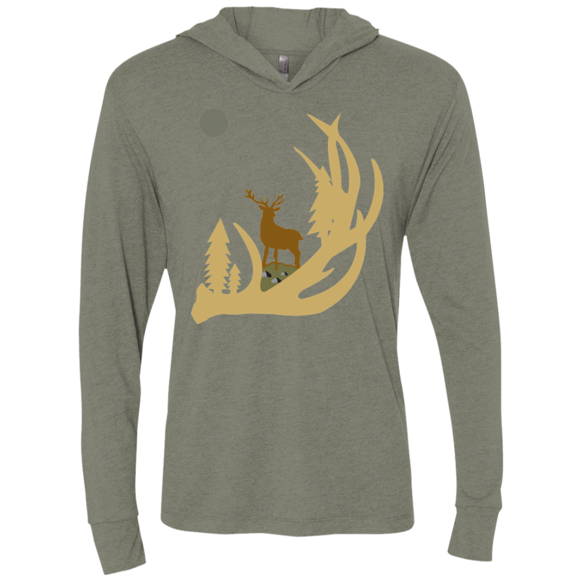 NL6021 Next Level Unisex Triblend LS Hooded T-Shirt